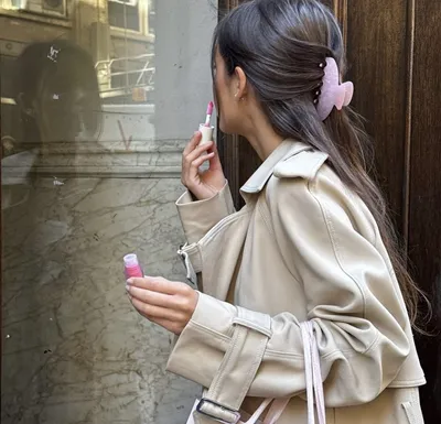 Emi Jay  Большой крабик-заколка для волос — Pink Sugar