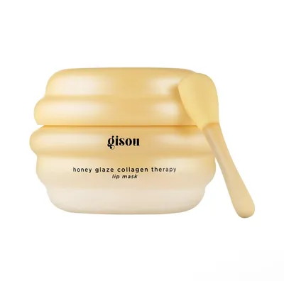 GISOU Honey Glaze Collagen Therapy Lip Mask (15 g / 0.5 oz) Нежная “сливочная” маска-бальзам для губ с ароматом медового десерта