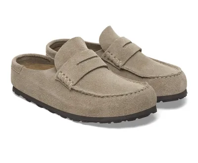 Birkenstock Naples Wrapped Suede Leather Taupe 