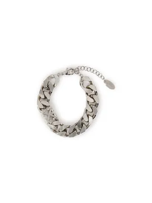 OFF WHITE — Men's Arrow Chain Textured Bracelet