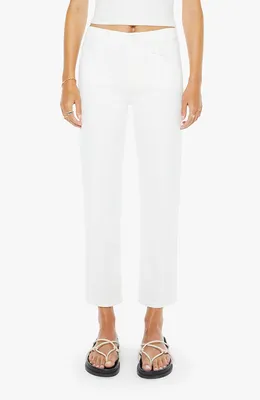 MOTHER — The Newbie High Waist Crop Straight Leg Jeans