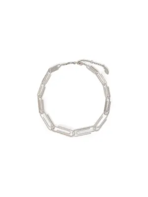 OFF WHITE — Women's Paperclip Chain Strass Neckla