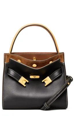 Tory Burch — Petite Lee Radziwill Leather Double Bag