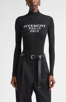 Givenchy — Logo Rib High Neck Bodysuit