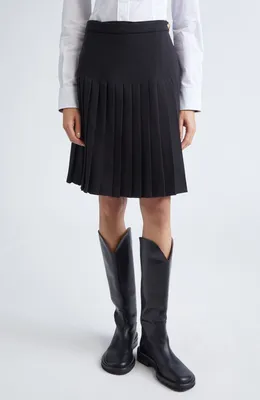 Burberry — Eleonora Pleated Twill Skirt
