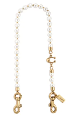 COACH — Short Faux Pearl Strap