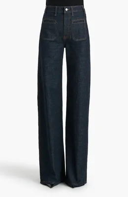 Khaite — Delmonico High Waist Wide Leg Jeans