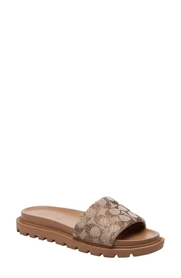 COACH — Brynn Signature Crystal Jacquard Slide Sandal