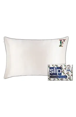 slip — Embroidered Pure Silk Queen Pillowcase