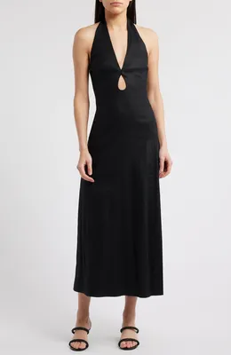 Cult Gaia — Lianna Tie Back Halter Maxi Dress