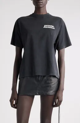 Balenciaga — Medium Fit Masking Tape Logo Dry Jersey T-Shirt
