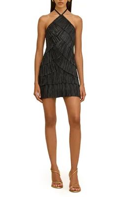 Cult Gaia — Varsha Halter Tiered Minidress