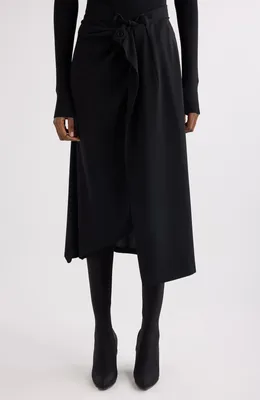 Balenciaga — Draped Tailored Crepe Skirt