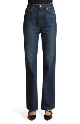 Khaite — Danielle High Waist Straight Leg Jeans