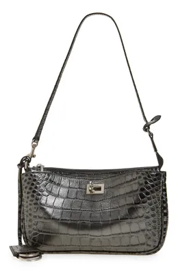 Balenciaga — Rodeo Sling Croc Embossed Leather Pouchette