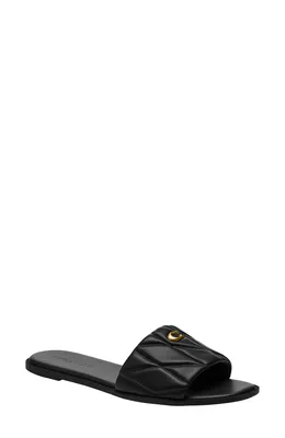 COACH — Quilted Flat Slide Sandal