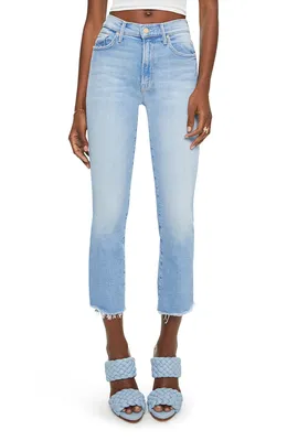 MOTHER — The Insider High Waist Step Frayed Hem Crop Jeans