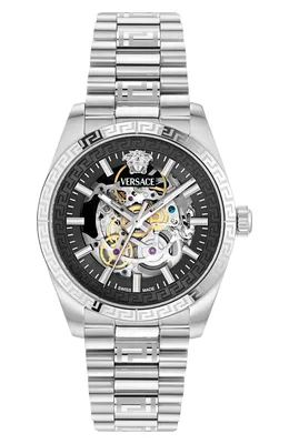 Versace — Millenyium Limited Edition Skeleton Automatic Bracelet Watch, 40mm