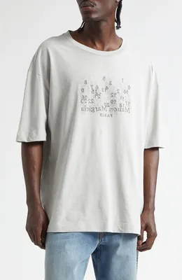 Maison Margiela — Numerical Logo Embroidered Graphic T-Shirt