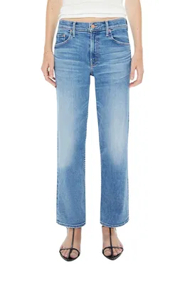 MOTHER — The Newbie High Waist Ankle Straight Leg Jeans