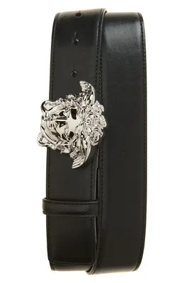 Versace — Medusa Head Leather Belt
