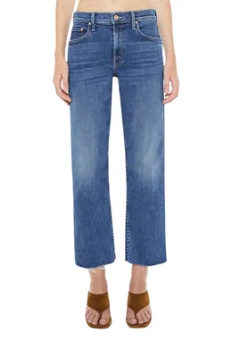 MOTHER — The Newbie High Waist Crop Straight Leg Jeans