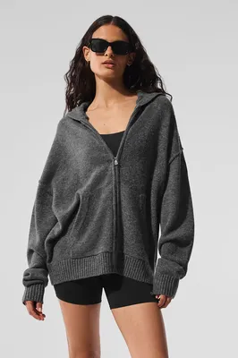 Alo Yoga — Wool Cashmere New Class Full Zip Hoodie