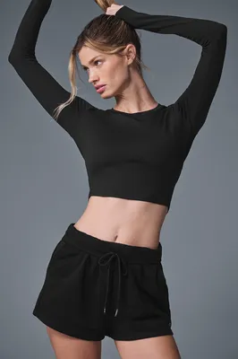 Alo Yoga — Alosoft Crop Finesse Long Sleeve