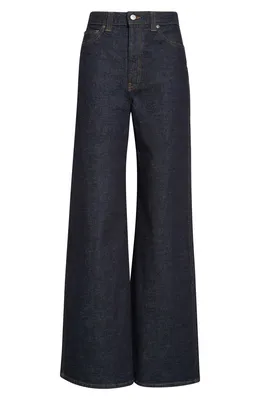 Khaite — Dane High Waist Wide Leg Jeans