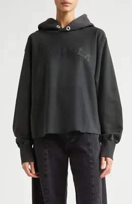 Maison Margiela — Décortiqué Logo Raw Cut Fleece Hoodie