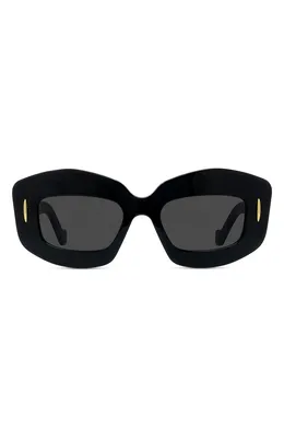 Loewe — Silver Screen 49mm Rectangular Sunglasses