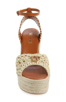Versace — Medusa Espadrille Wedge Sandal