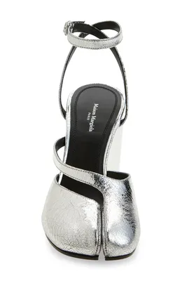 Maison Margiela — Tabi Metallic Ankle Strap Pump